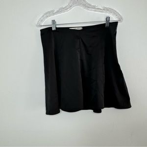 Abercrombie & Fitch black satin mini skirt